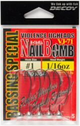 Decoy Jiguri DECOY VJ-71 NAIL BOMB, NR. 1/0 1.8g, 5 buc. /plic (806678)