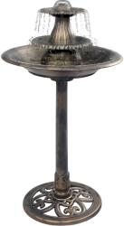 vidaXL Bazin pentru păsări cu fântână, bronz, 50 x 91 cm, plastic (48233)