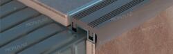 Profilplast PVC betét lépcsőélvédő alapsínhez (lágy) szürke 32 mm 3 m