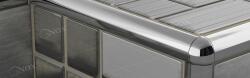 Profilplast NOX Külső sarok 45256-os íves élvédőhöz inox 10 mm