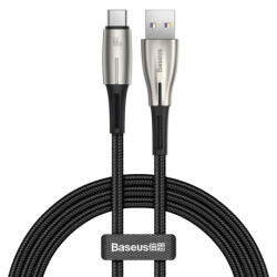 Baseus Water Drop-shaped kábel USB / USB-C 66W 6A 1m, fekete (CATSD-M01)