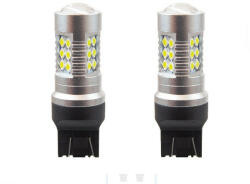 AMiO Izzó pár LED CANBUS 24SMD T20 7443 W21/5W Fehér 12V/24V (02126)