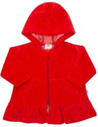 NEW BABY Plüss kapucnis pulóver New Baby Baby piros - babyboxstore - 7 400 Ft