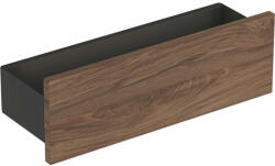 Geberit Smyle Square fali polc, 45x14.8x14.3cm, porszórt matt láva/faerezetes feketedió hickory (500.362.JR.1)