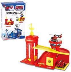 Magic Toys Tűzoltósági parkolóház autóval és helikopterrel (MKK200391) - innotechshop