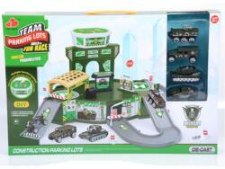 Magic Toys Parkolóház zöld színben, katonai járművekkel és kiegészítőkkel (MKK185892) - innotechshop