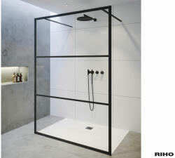 RIHO Grid GB401 zuhanykabin, 200 x 140 cm, fekete GB3140000