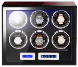 iUni Cutie intors ceasuri automatice cu amprenta iUni, Luxury Watch Winder 6 Mahon-Black (517556)
