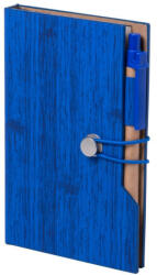 Everestus Agenda A6 cu pix, 105×155×23 mm, Everestus, 20FEB10295, Piele ecologica, Hartie reciclata, Albastru (EVE10-AP721058-06)