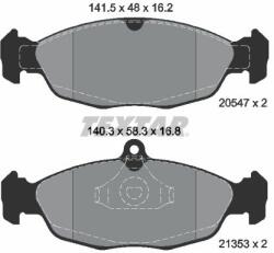 TEXTAR set placute frana, frana disc TEXTAR Q+ 2054701 (2054701)