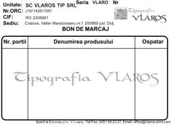  Bon de marcaj autocopiativ