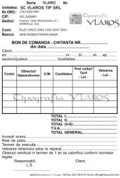  Bon de comanda chitanta cu TVA