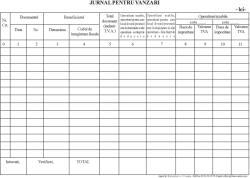  Jurnal pentru vanzari
