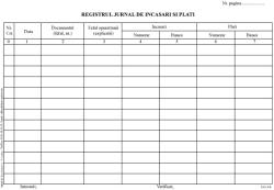  Registru jurnal de incasari si plati