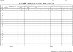  Jurnal situatie privind consumurile si alte iesiri de stocuri