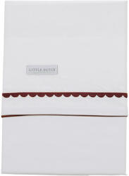 Little Dutch Cearsaf alb din bumbac cu broderie visinie - 110 x 140 cm - Little Dutch Lenjerii de pat bebelusi‎, patura bebelusi