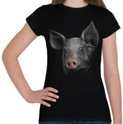 printfashion Malac portré - Női póló - Fekete (4881293)