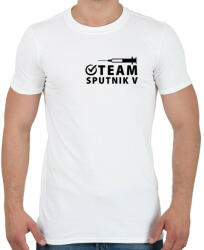printfashion Team Sputnik V - Férfi póló - Fehér (4888660)