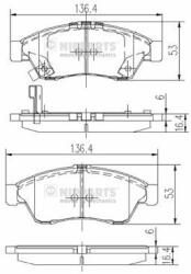 NIPPARTS set placute frana, frana disc NIPPARTS J3608024 - automobilus