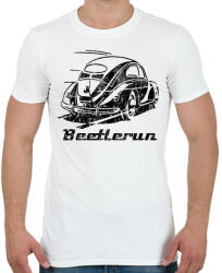 printfashion Beetle run eroded - Férfi póló - Fehér (4887577)