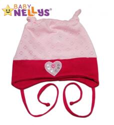 Baby Nellys Bumbac a stabilit: capac și gât mai cald Baby Nellys ® - ușoară roz / întuneric roz