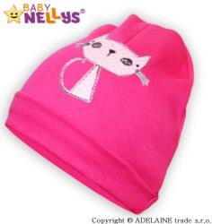 Baby Nellys ® pălărie bumbac - roz intens cu Pisica