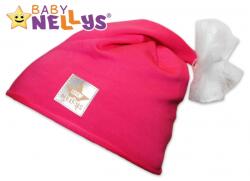 Baby Nellys Căciuliță tutu din bumbac bebeluși floare Baby Nellys ® - zmeură, 48-51