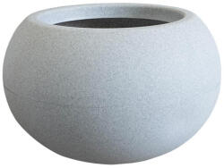 iGarden Ghiveci PE modern, rotund, imitatie granit, model SWING LOW S