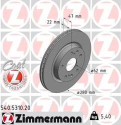 ZIMMERMANN Disc frana ZIMMERMANN 540.5310. 20 - automobilus