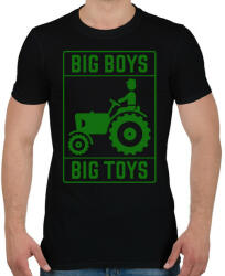 printfashion Big boys big toys - traktoros - Férfi póló - Fekete (1196158)