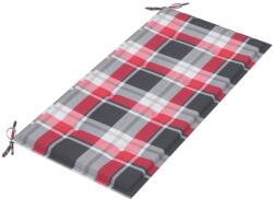 vidaXL Pernă bancă de grădină, roșu carouri, 100x50x3cm, textil Oxford (314078)