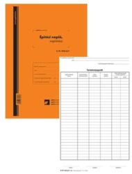 2x25lapos tömb + 9db 2lapos garnitúra "Építési napló, naplórész" nyomtatvány (B.ETI.820/UJ/V) - tintasziget