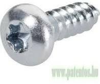  Domborúfejű lemezcsavar TORX behajtónyílással, 2, 2 mm, acél, horganyzott, 10 db/csomag, 450 HV, ISO14585C