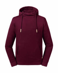 Russell Női kapucnis hosszú ujjú organikus pulóver Russell Europe Pure Organic High Collar Hooded Sweat S, Burgundi vörös