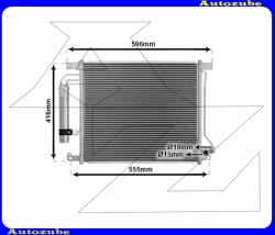 NISSAN JUKE 1 2010.09-2014.10 /F15/ Klímahűtő "1.2 DIG-T / 1.5 Dci / 1.6 DIG-T" (445x395x16) 0821.3042