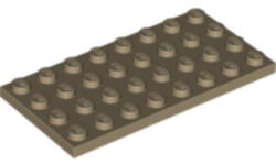 LEGO® Alkatrészek (Pick a Brick) Sötét bézs 4X8 Lapos Elem 6006524