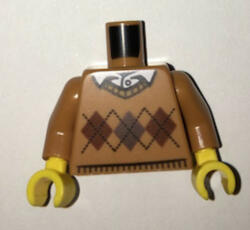 LEGO® Alkatrészek (Pick a Brick) Közepes testszín Minifigura Felső Rész Kockás Pulcsi Festéssel 973pb2342c01