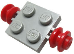 LEGO® Alkatrészek (Pick a Brick) Világosszürke 2x2 Módosított Lap 2 Kerékkel 122c0109