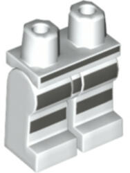 LEGO® Alkatrészek (Pick a Brick) Fehér Minifigura Alsórész - Sötét Kékesszürke Csíkokkal 6132679