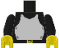 LEGO® Alkatrészek (Pick a Brick) Fekete Castle Minifig Torzó, Kar, Kéz 973p40c01