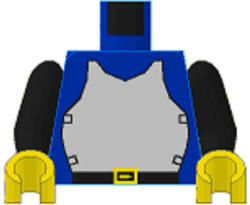 LEGO® Alkatrészek (Pick a Brick) Minifigura Felsőrész Páncélos felsőtest fekete karokkal, kék törzzsel 973p40C017