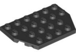 LEGO® Alkatrészek (Pick a Brick) Fekete 4x6 Vágott, Lapos Elem 4129572