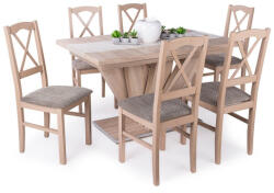 Divian Dorka asztal Niló székkel - 6 személyes étkezőgarnitúra