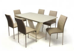 Divian Hektor asztal Kris székkel - 6 személyes étkezőgarnitúra