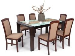Divian Barbi szék Piero asztallal - 6 személyes étkezőgarnitúra