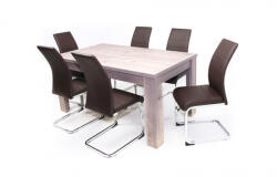 Divian Atos asztal Kevin székkel - 6 személyes étkezőgarnitúra