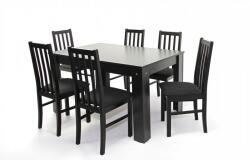 Divian Kis Félix asztal Mokka székkel - 6 személyes étkezőgarnitúra