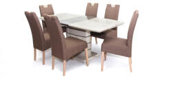 Divian Aurél asztal Atos székkel - 6 személyes étkezőgarnitúra