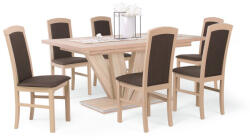 Divian Dorka asztal Barbi székkel - 6 személyes étkezőgarnitúra