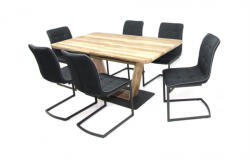 SzD Leon asztal Aszton székkel - 6 személyes étkezőgarnitúra
